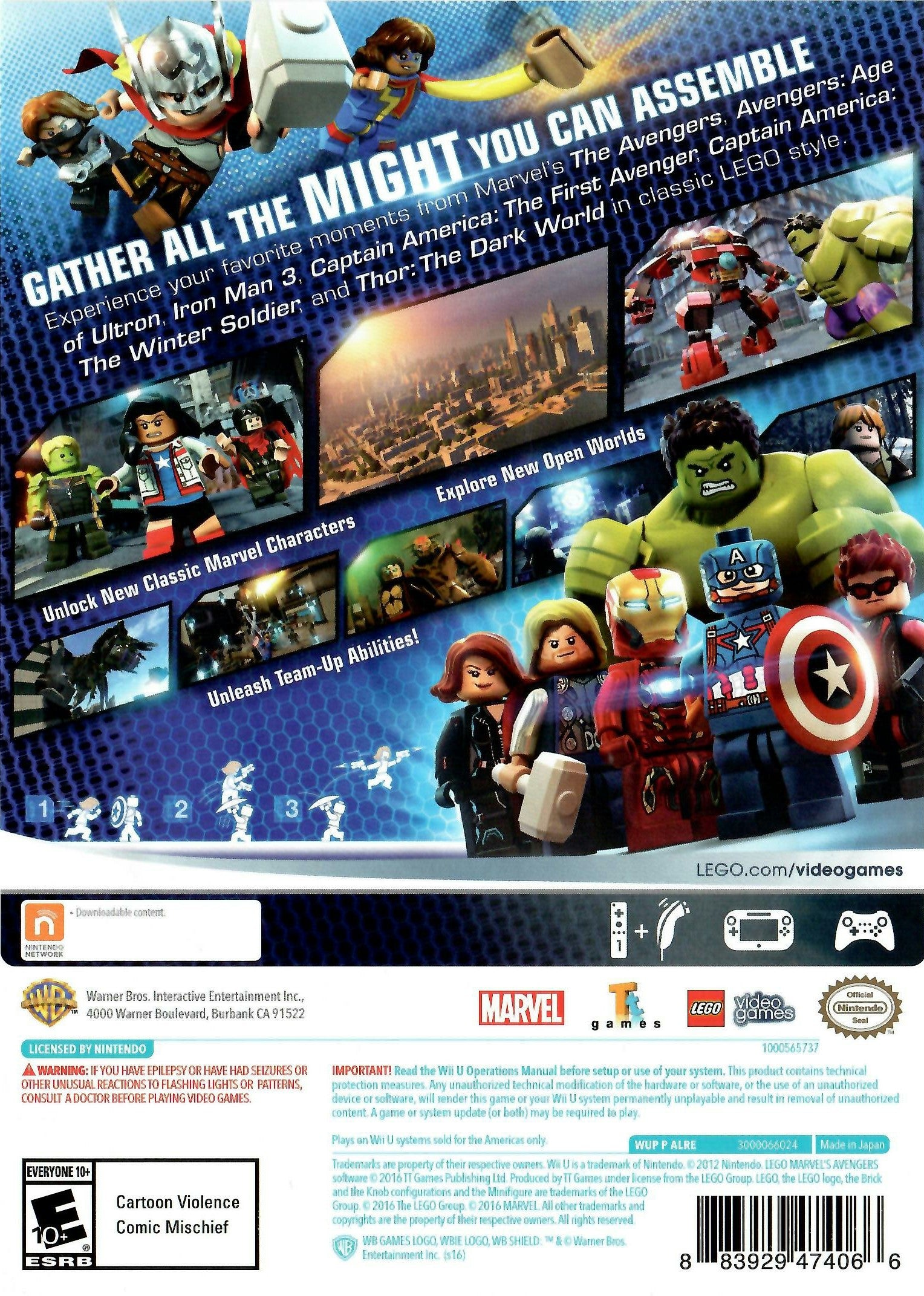 LEGO Marvel's Avengers Wii U - Video Game - Used - CaveGamers - Image 2