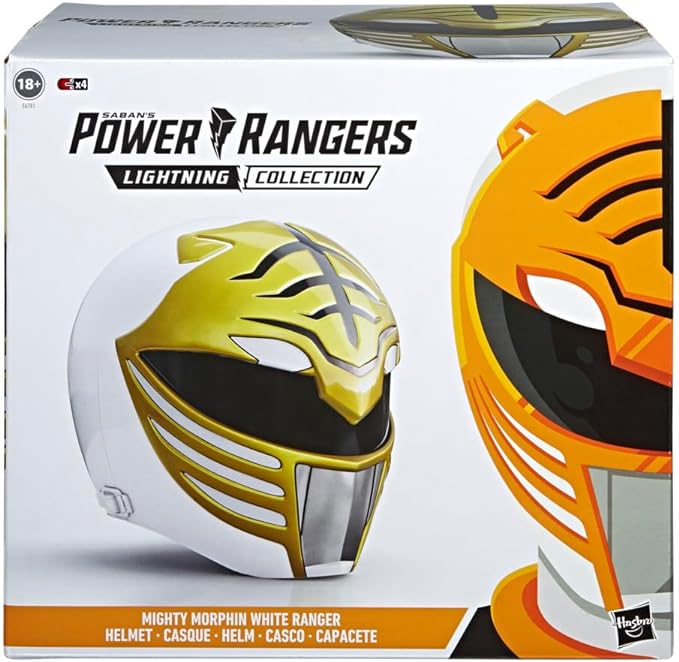 Power Rangers Lightning Collection Mighty Morphin White Ranger Helmet Prop Replicas - Toys - New - CaveGamers