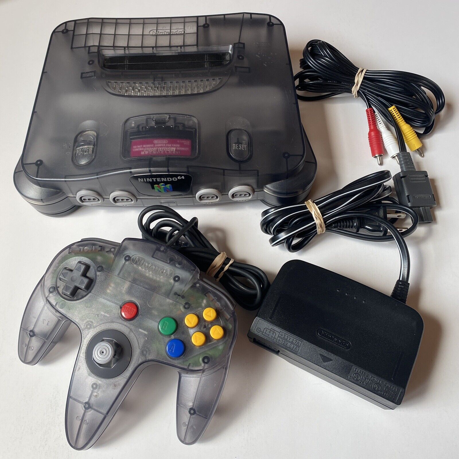 Nintendo 64 Console - Smoke Grey N64 - Video Game System - Used - CaveGamers - Image 2