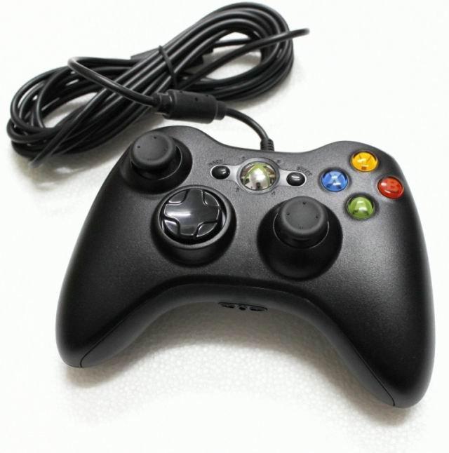 Xbox 360 Wired Controller - Black - Video Game Accessory - Used - CaveGamers