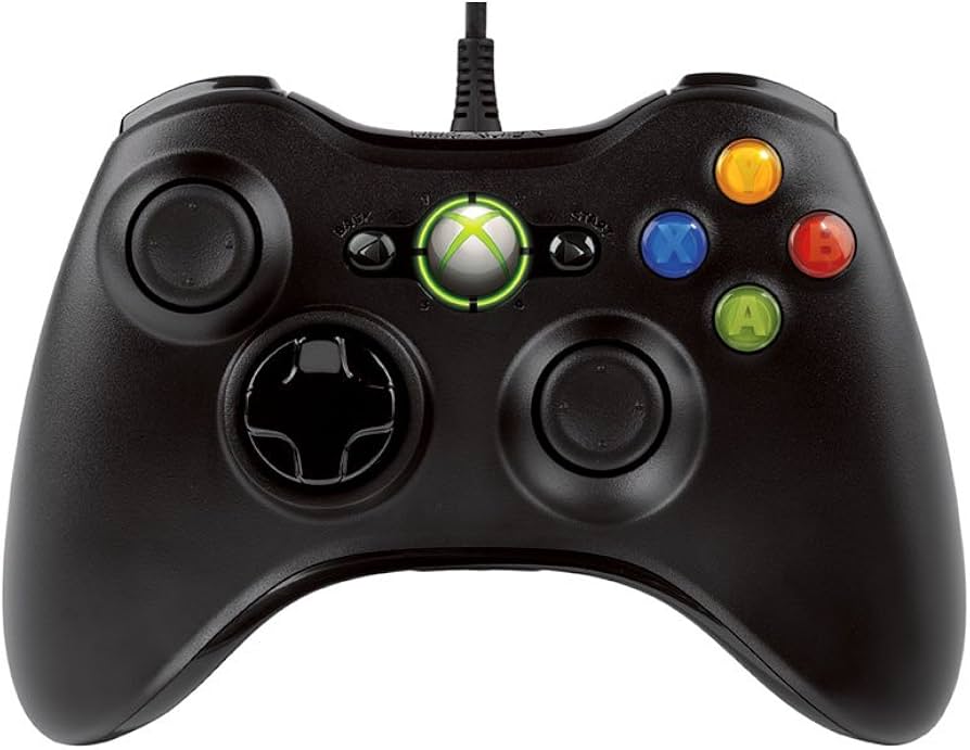 Xbox 360 Wired Controller - Black - Video Game Accessory - Used - CaveGamers - Image 2