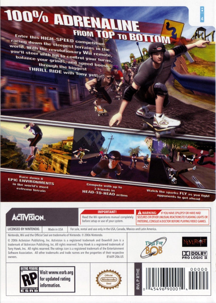Tony Hawk's Downhill Jam Wii - Video Game - Used - CaveGamers - Image 2