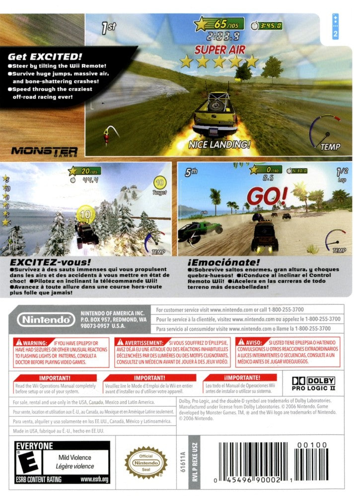 Excite Truck Wii - Video Game - Used - CaveGamers - Image 2
