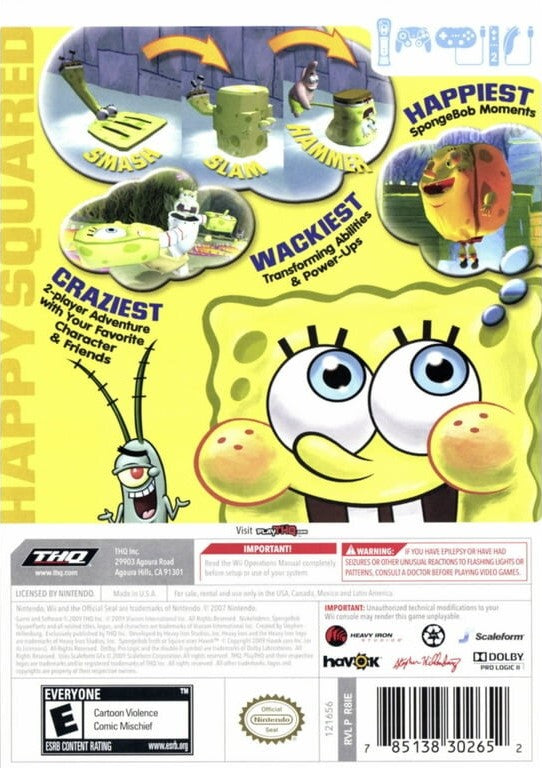 SpongeBob Truth Or Square Wii - Video Game - Used - CaveGamers - Image 2