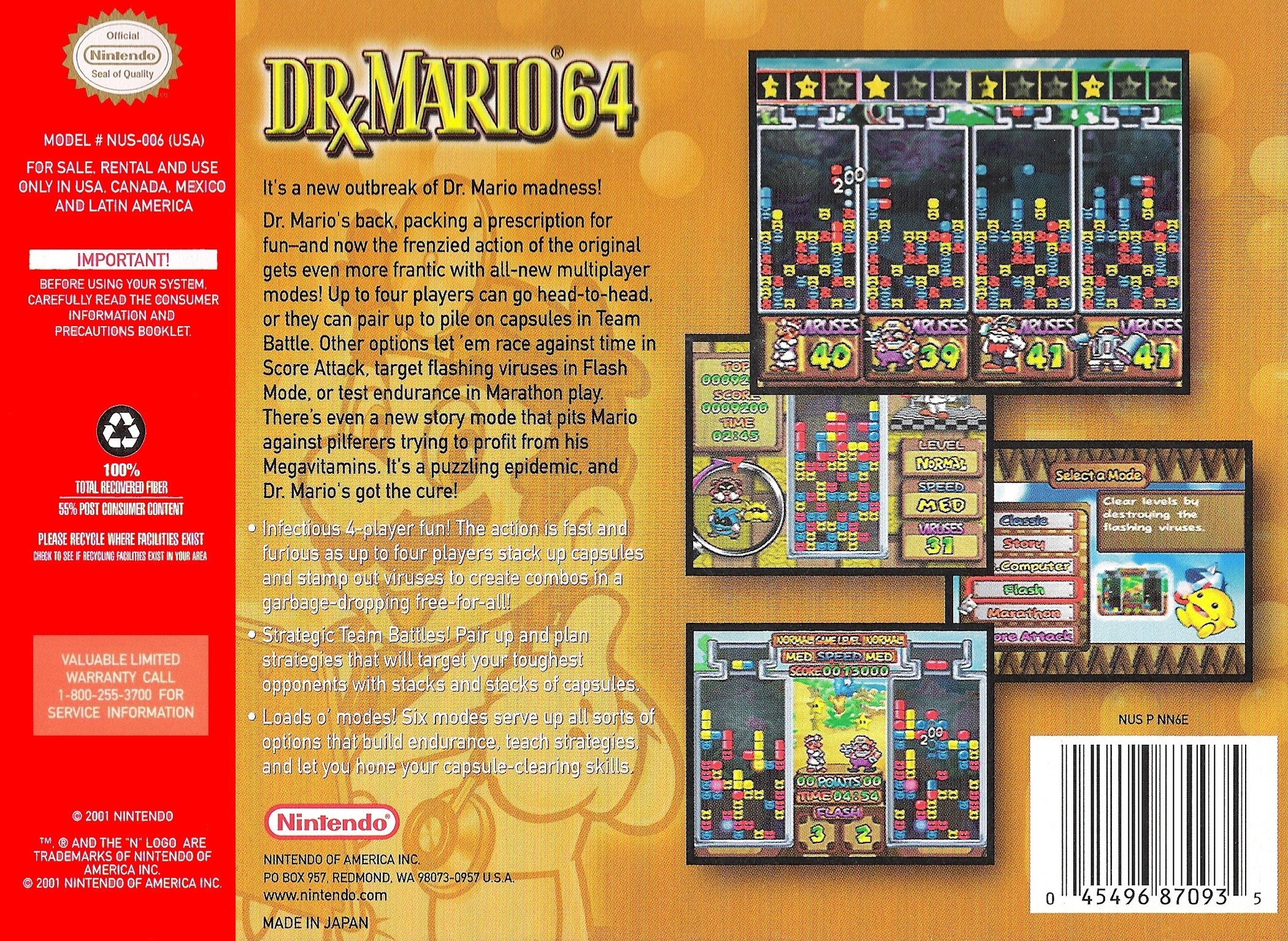 Dr. Mario 64 N64 - Video Game - Used - CaveGamers - Image 2
