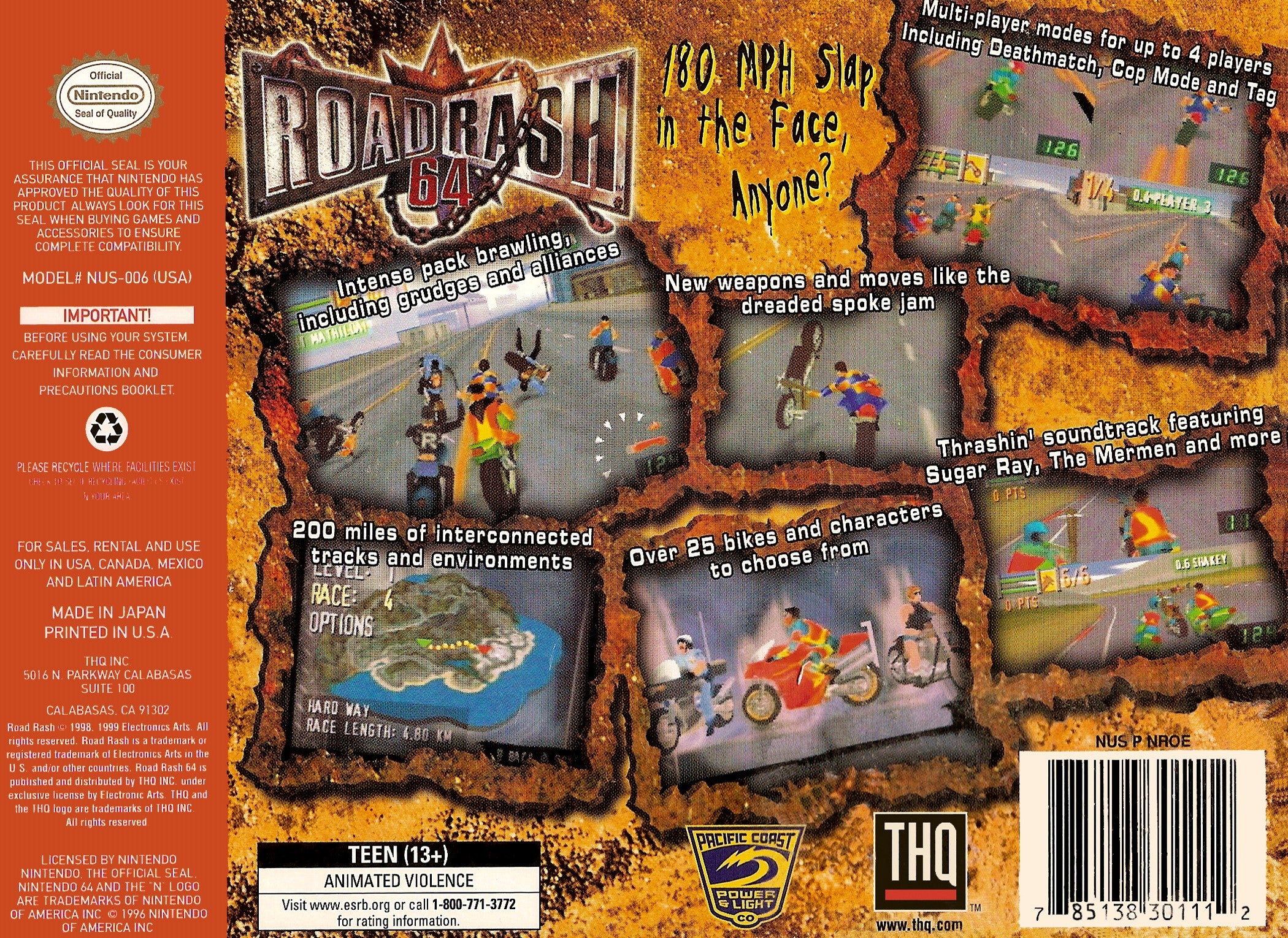 Road Rash 64 N64 - Video Game - Used - CaveGamers - Image 2