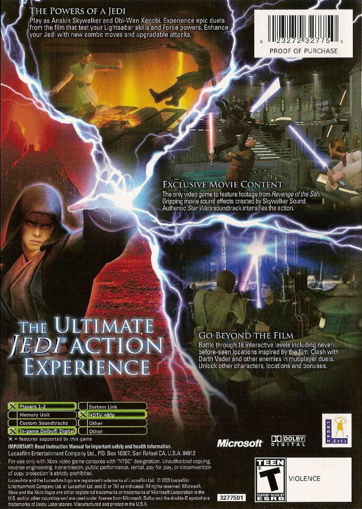 Star Wars Episode III Revenge of the Sith Xbox - Video Game - Used - CaveGamers - Image 2
