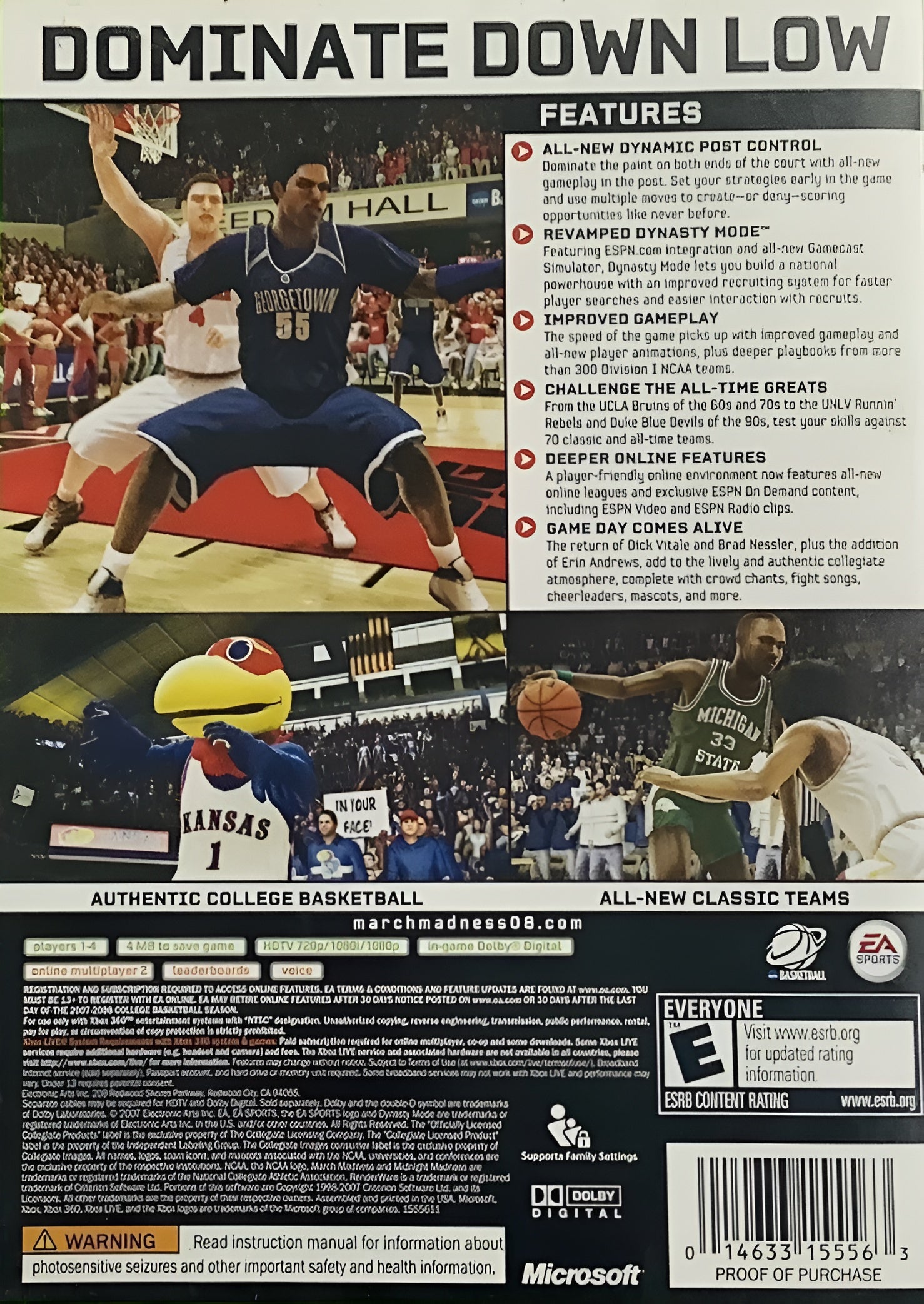 NCAA March Madness 08 Xbox 360 - Video Game - Used - CaveGamers - Image 2