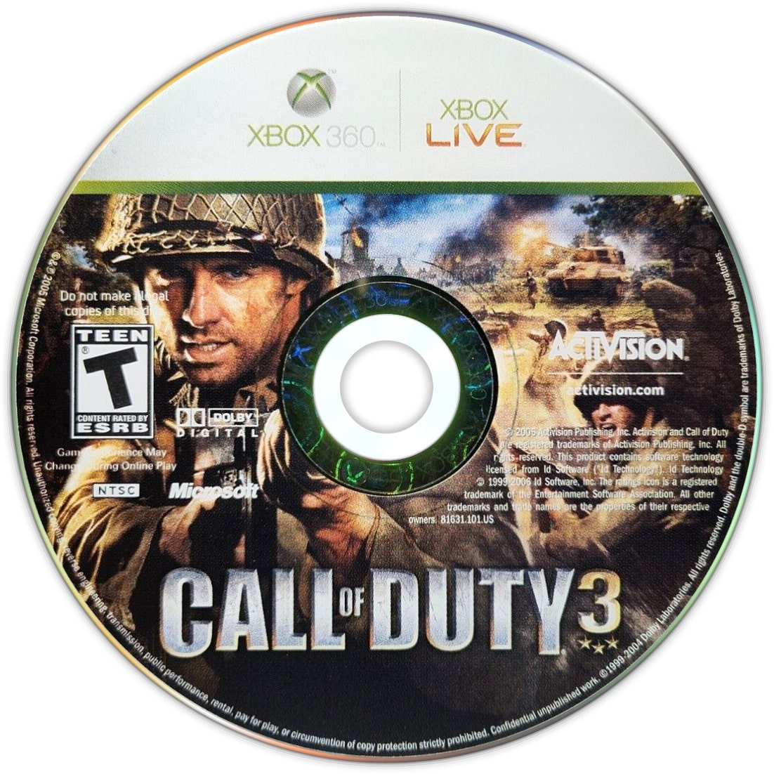 Call of Duty 3 Xbox 360 - Video Game - Used - CaveGamers - Image 3