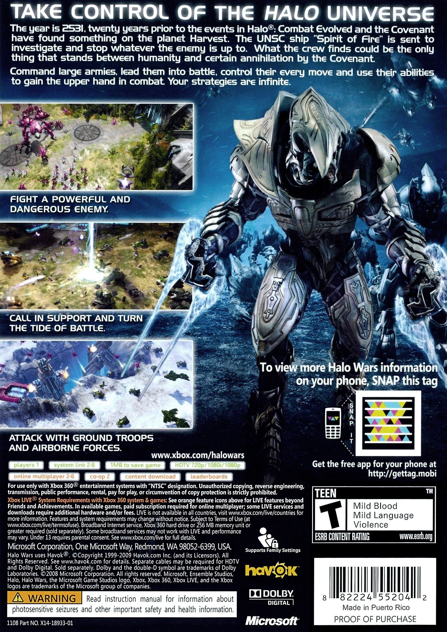 Halo Wars Xbox 360 - Video Game - Used - CaveGamers - Image 2