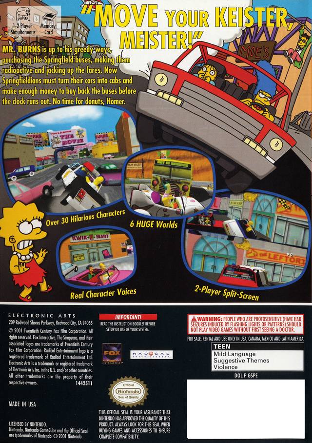 The Simpsons Road Rage GameCube - Video Game - Used - CaveGamers - Image 2