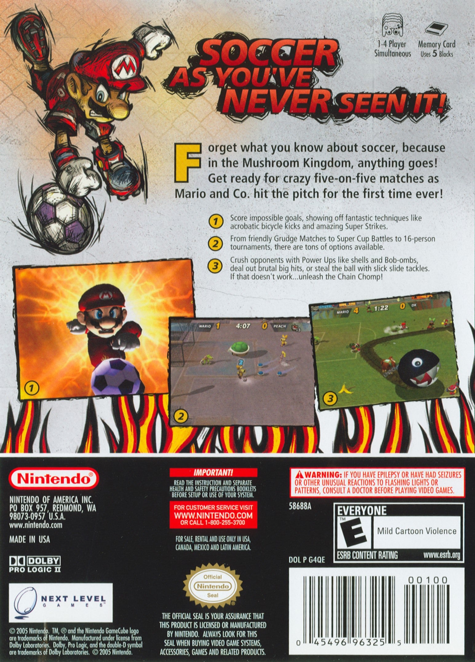 Super Mario Strikers GameCube - Video Game - Used - CaveGamers - Image 2