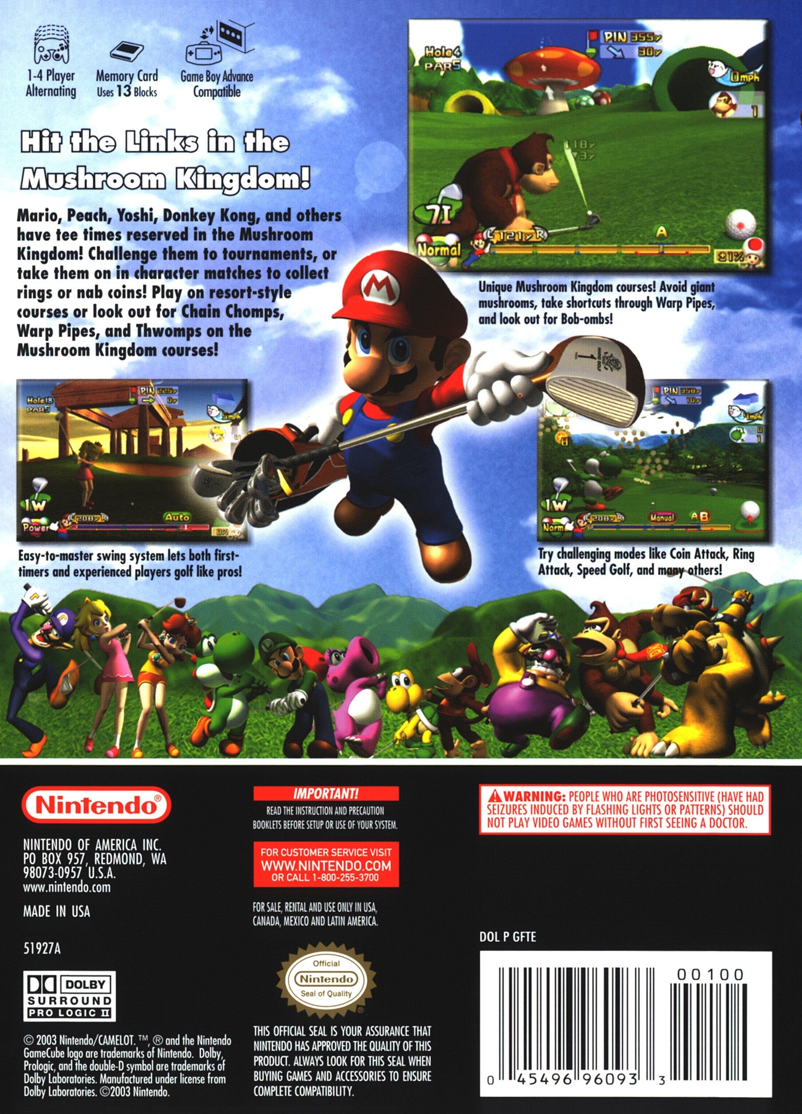 Mario Golf: Toadstool Tour GameCube - Video Game - Used - CaveGamers - Image 2