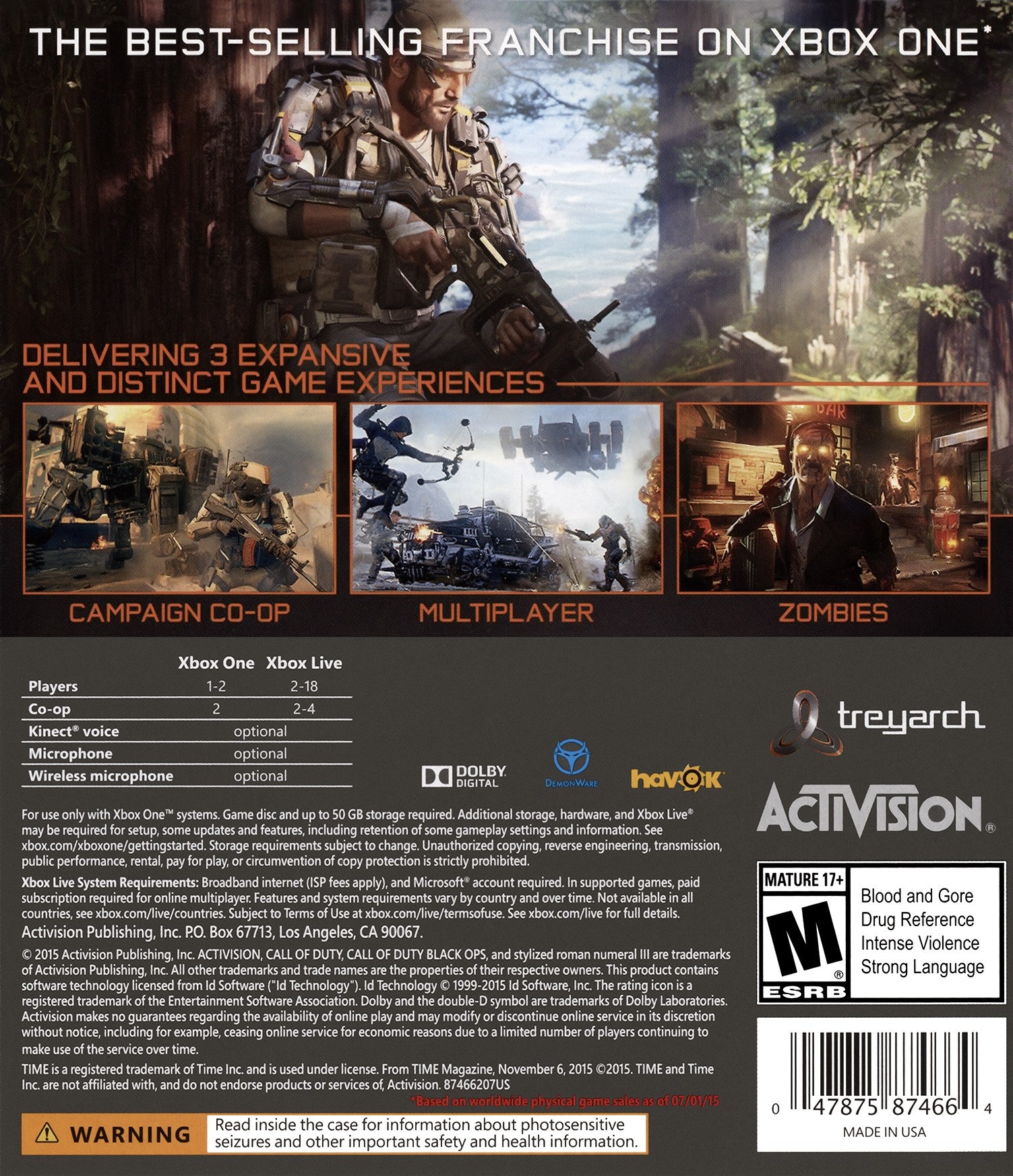 Call of Duty: Black Ops III Xbox One - Video Game - Used - CaveGamers - Image 2