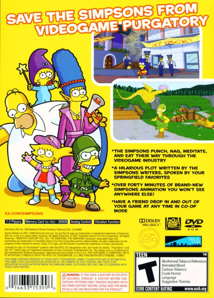 The Simpsons Game PS2 - Video Game - Used - CaveGamers - Image 2