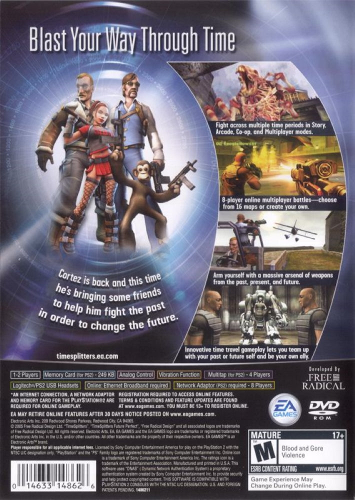 Time Splitters: Future Perfect PS2 - Video Game - Used - CaveGamers - Image 2