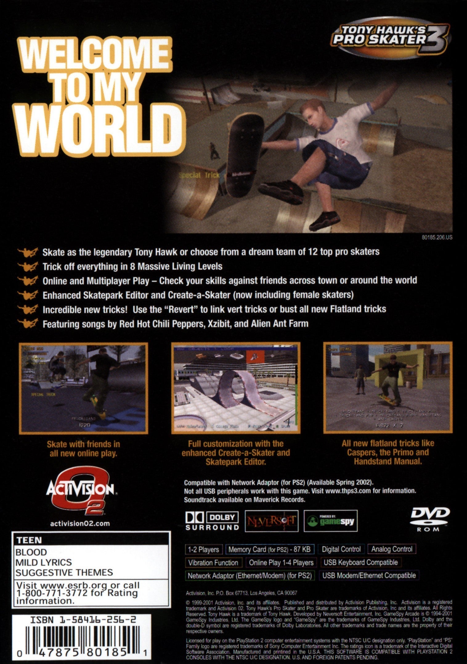 Tony Hawk's Pro Skater 3 PS2 - Video Game - Used - CaveGamers - Image 2