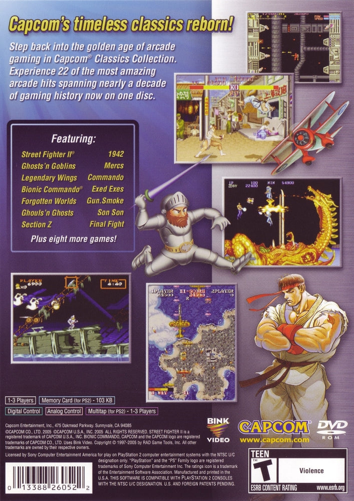Capcom Classics Collection PS2 - Video Game - Used - CaveGamers - Image 2