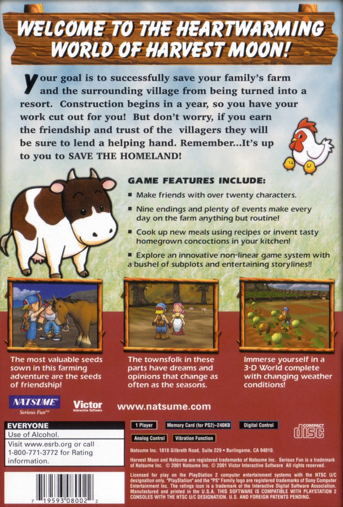 Harvest Moon: Save the Homeland PS2 - Video Game - Used - CaveGamers - Image 2