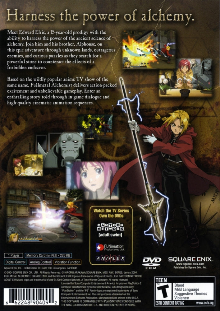 Full Metal Alchemist: The Broken Angel PS2 - Video Game - Used - CaveGamers - Image 2