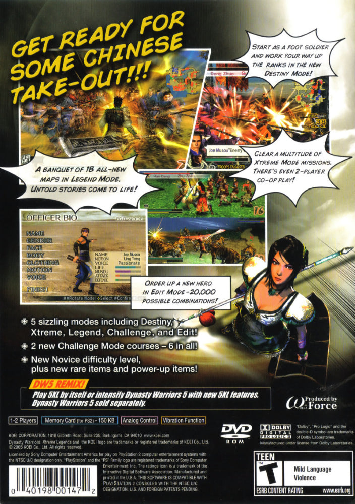 Dynasty Warriors 5 Xtreme Legends PS2 - Video Game - Used - CaveGamers - Image 2