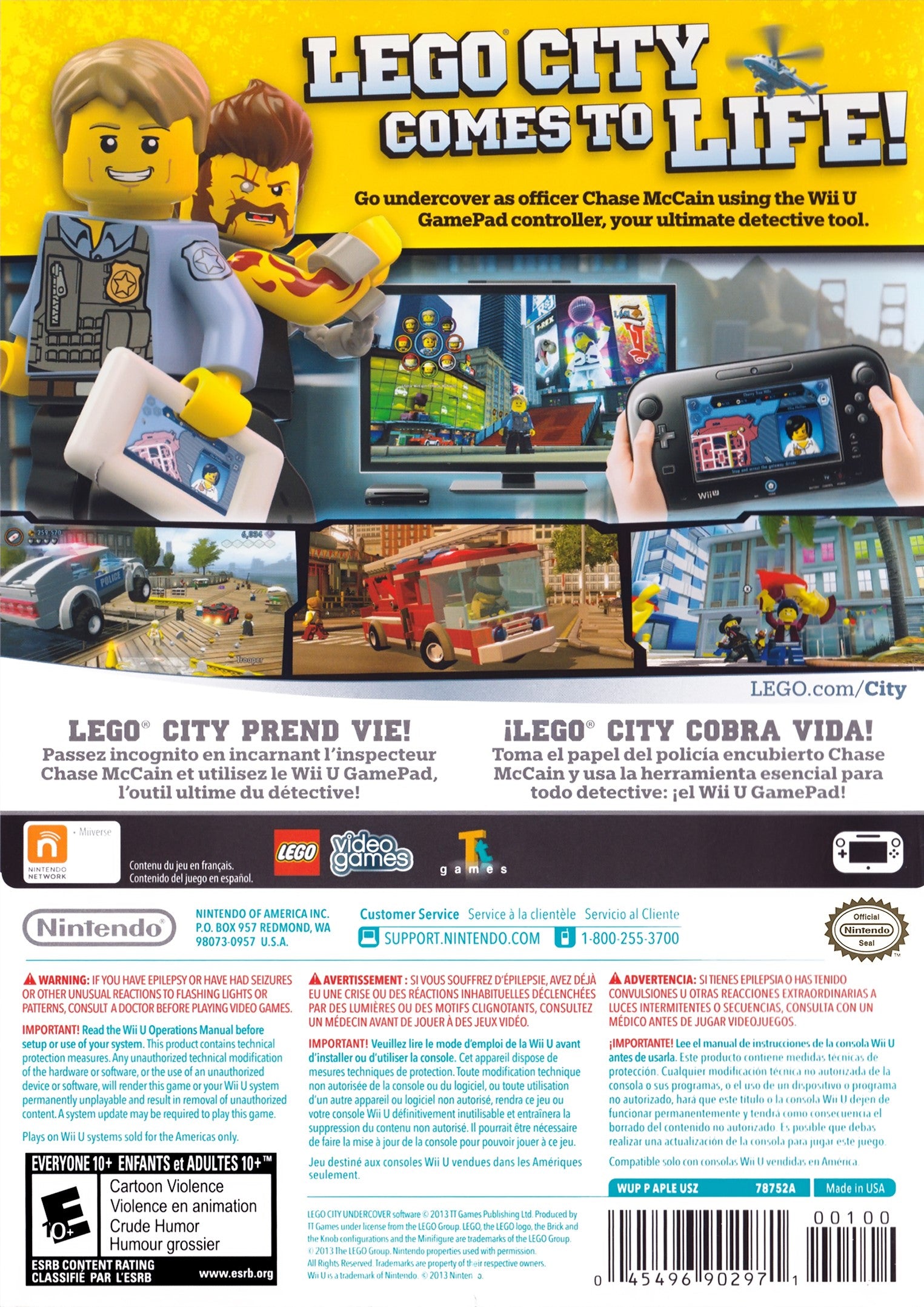 Lego City: Undercover Wii U - Video Game - Used - CaveGamers - Image 2