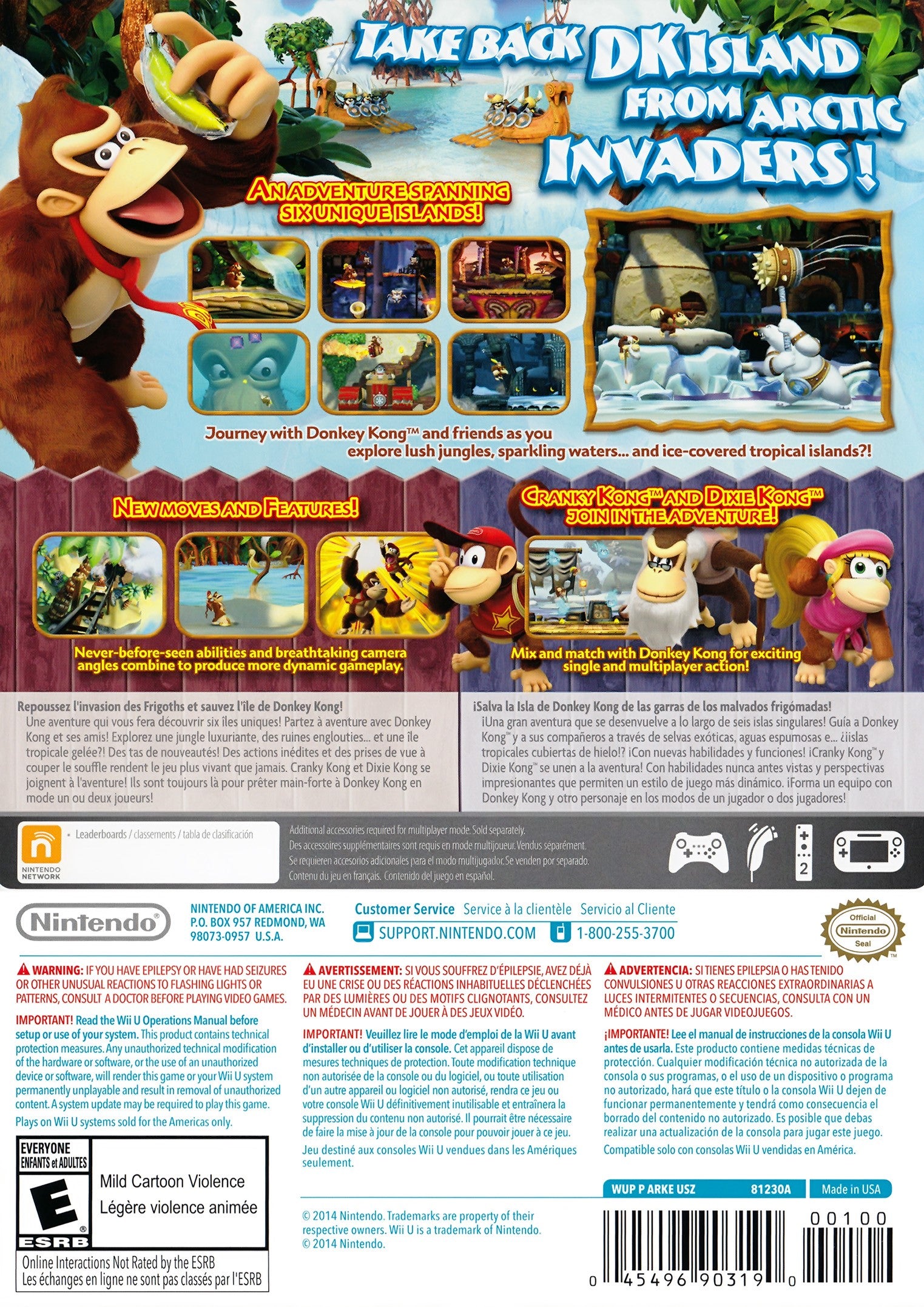 Donkey Kong Country Tropical Freeze Wii U - Video Game - Used - CaveGamers - Image 2