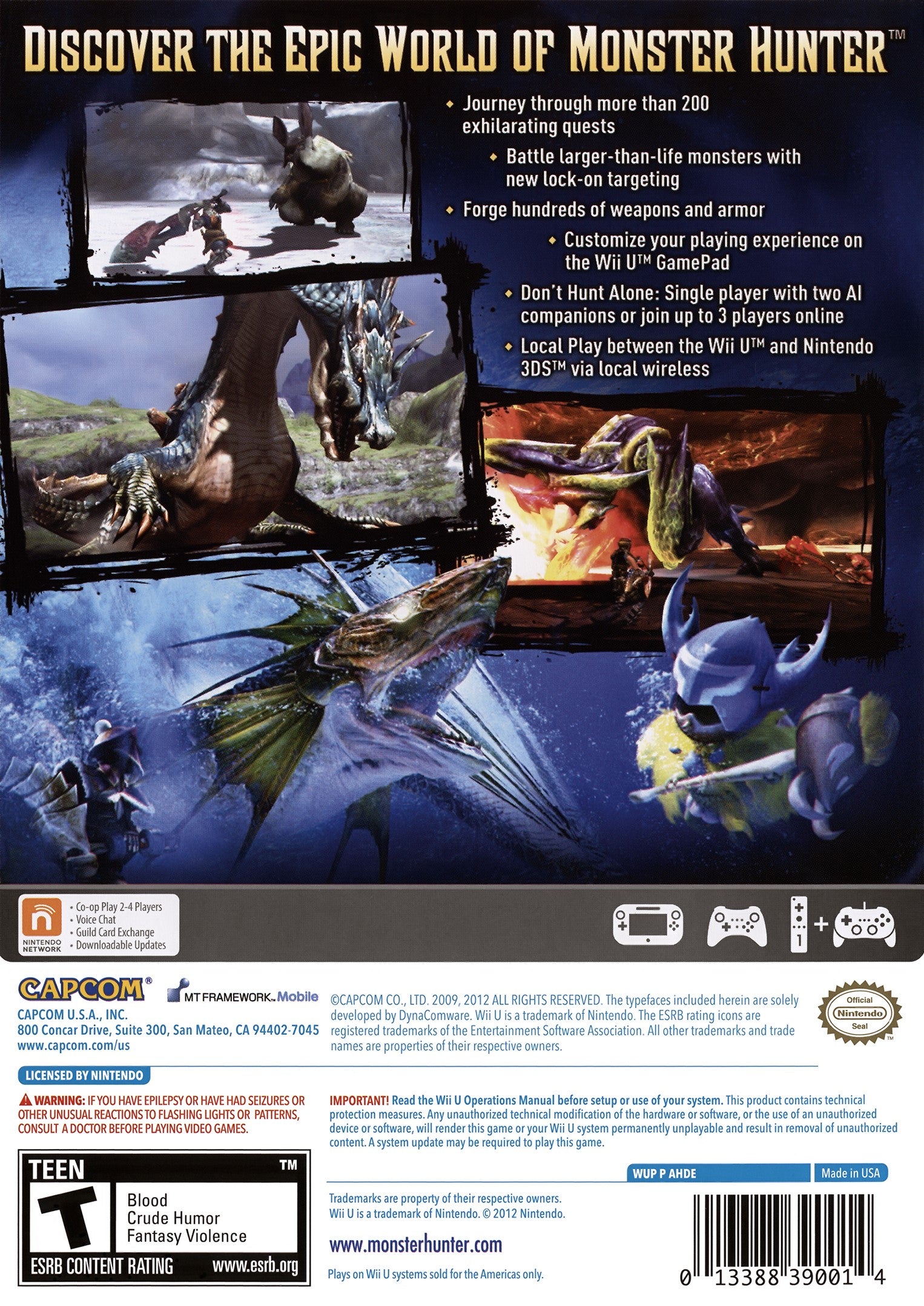 Monster Hunter 3 Ultimate Wii U - Video Game - Used - CaveGamers - Image 2