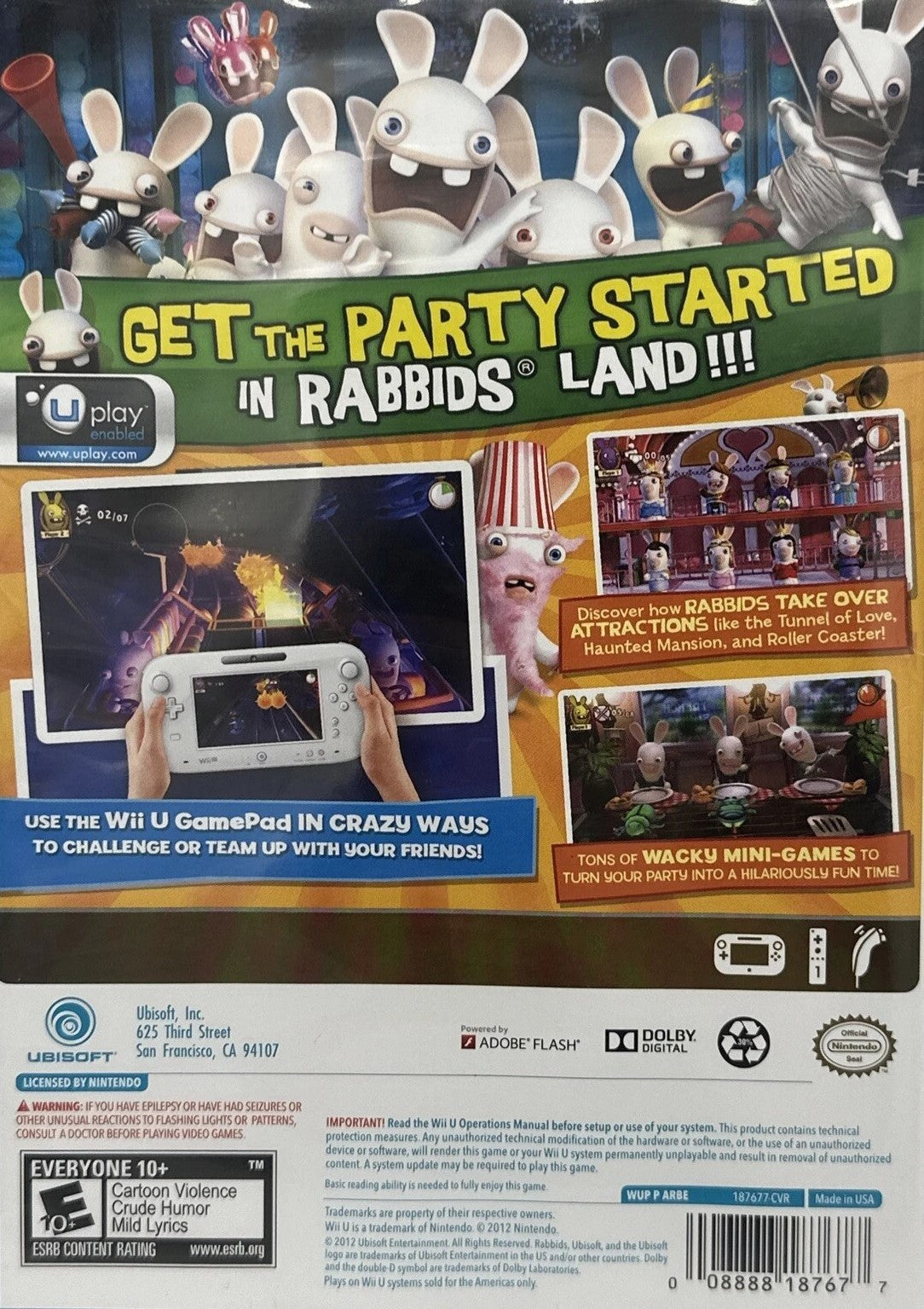 Rabbids Land Wii U - Video Game - Used - CaveGamers - Image 2