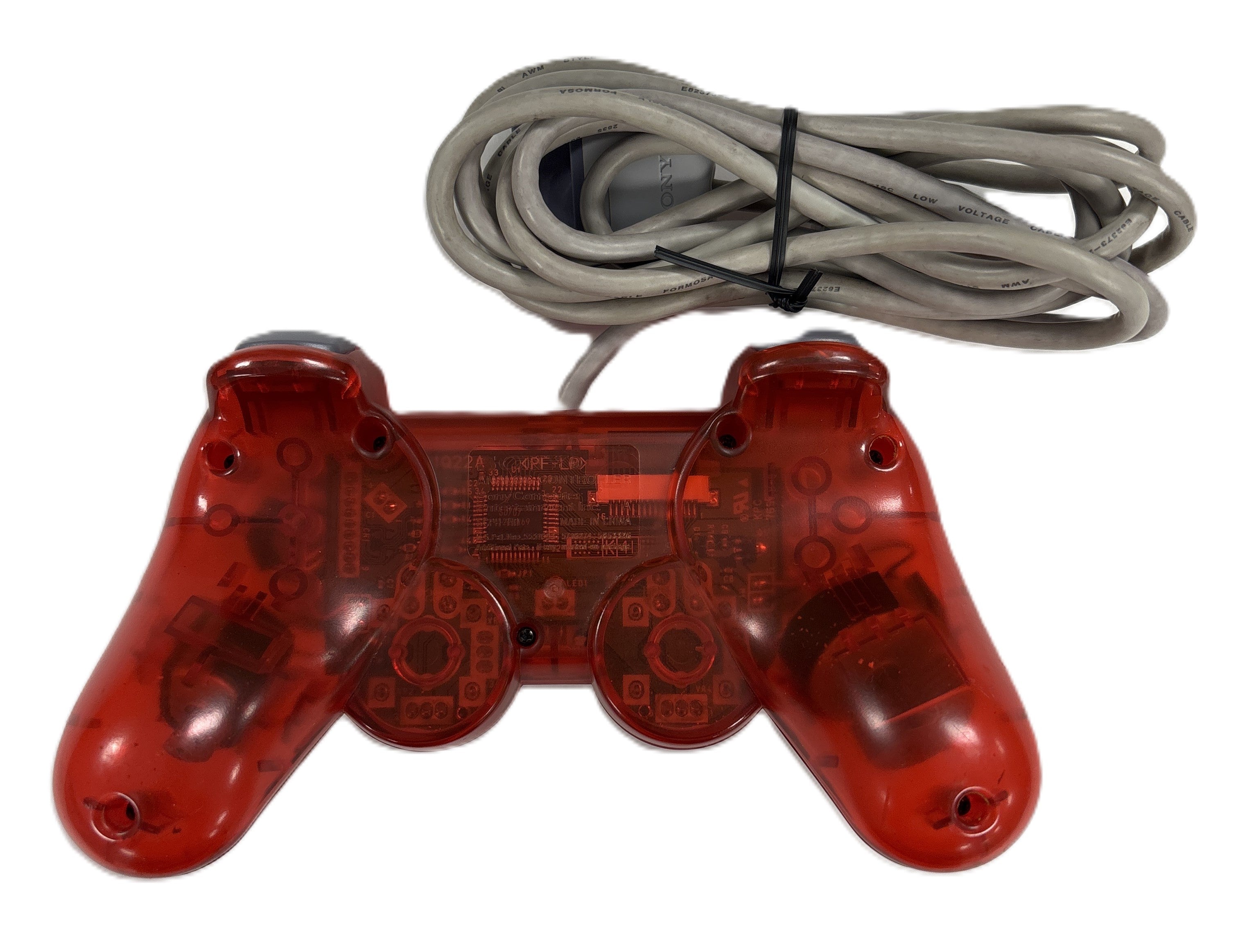 PSone Dualshock Analog Controller - Clear Red