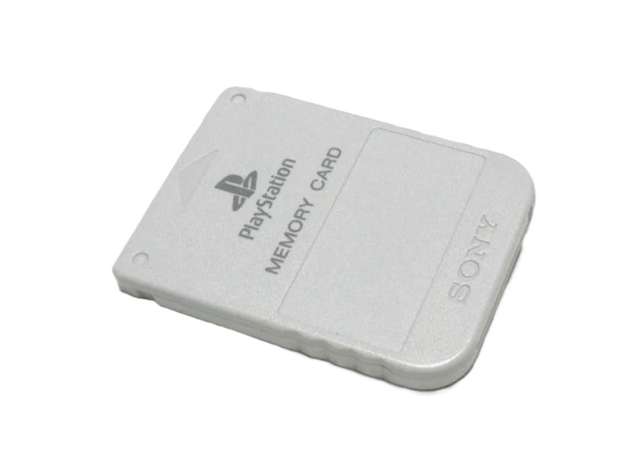 PlayStation Memory Card - White - Video Game Accessory - Used - CaveGamers