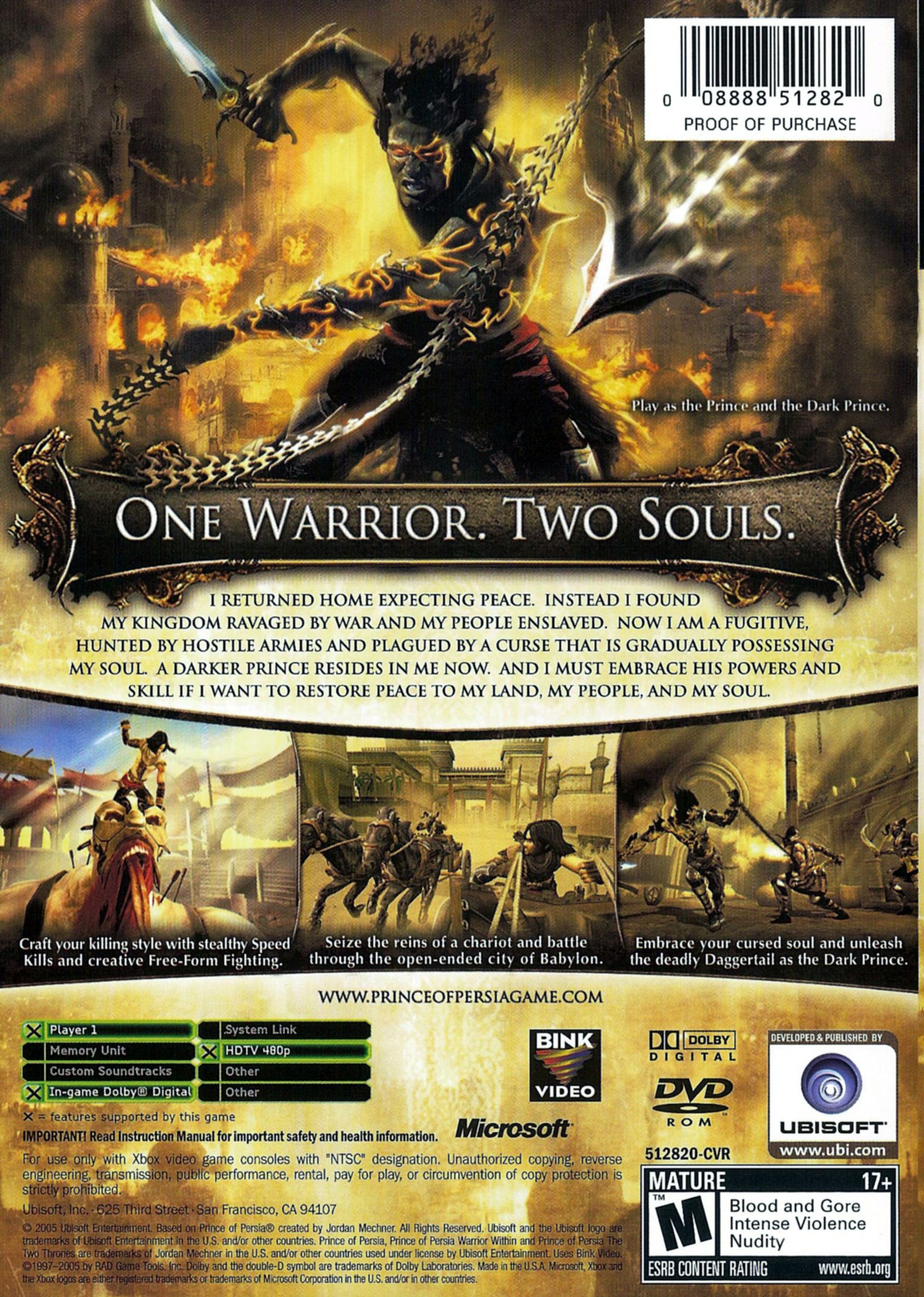 Prince of Persia: The Two Thrones Xbox - Video Game - Used - CaveGamers - Image 2