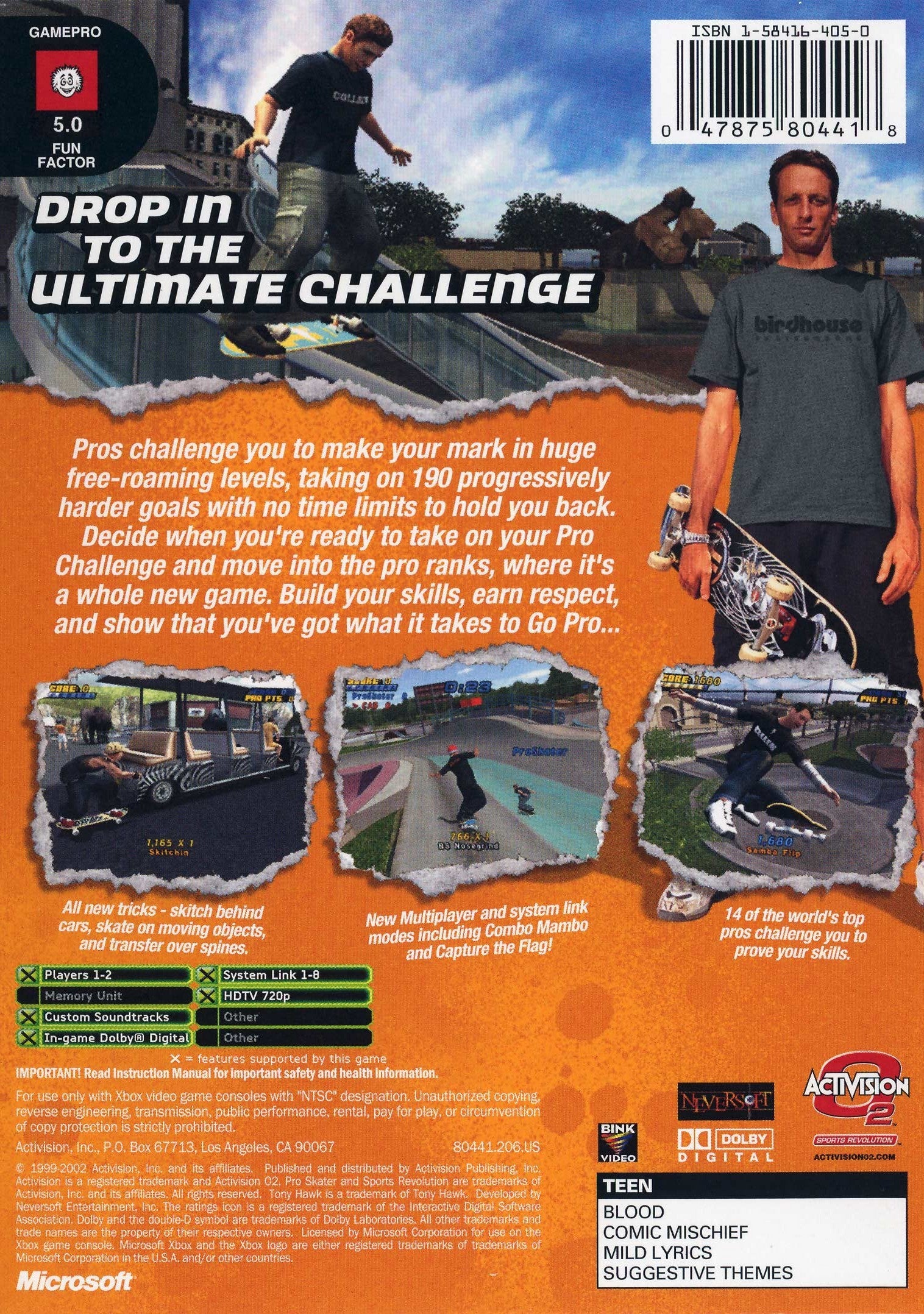 Tony Hawk's Pro Skater 4 Xbox - Video Game - Used - CaveGamers - Image 2