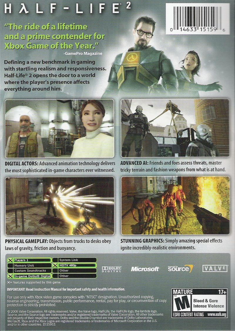 Half Life 2 Xbox - Video Game - Used - CaveGamers - Image 2