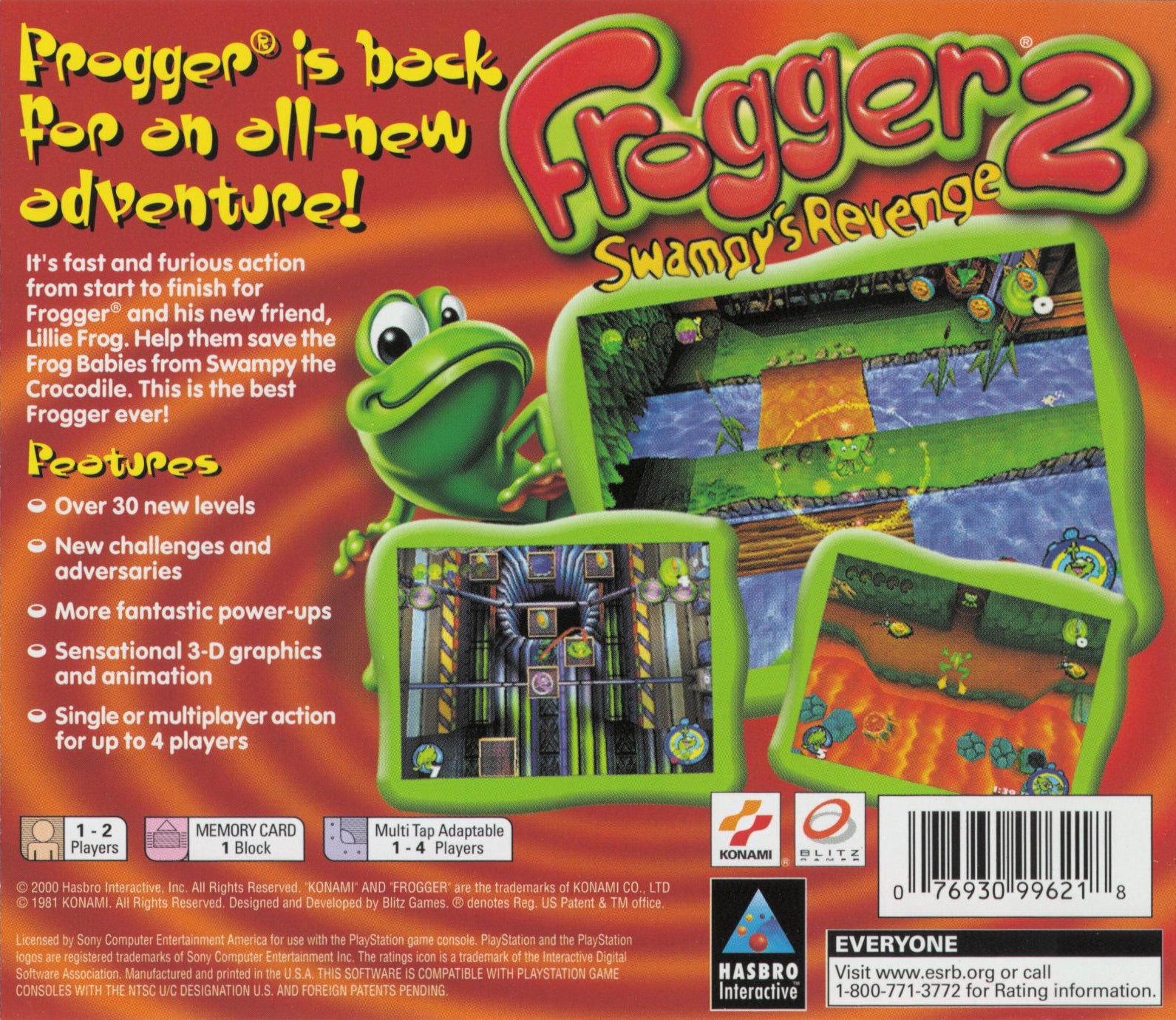 Frogger 2: Swampy's Revenge Playstation - Video Game - Used - CaveGamers - Image 2