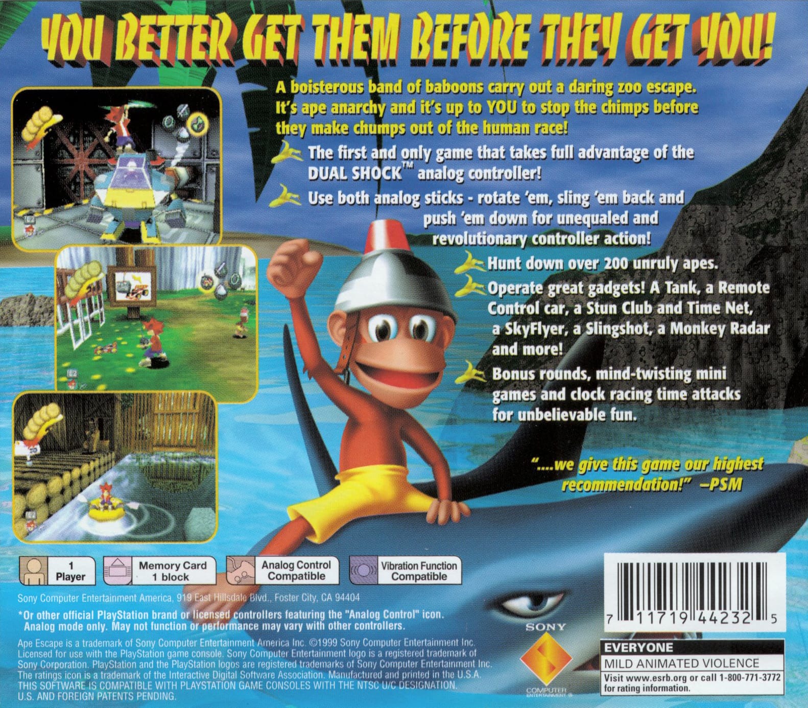 Ape Escape Playstation - Video Game - Used - CaveGamers - Image 2