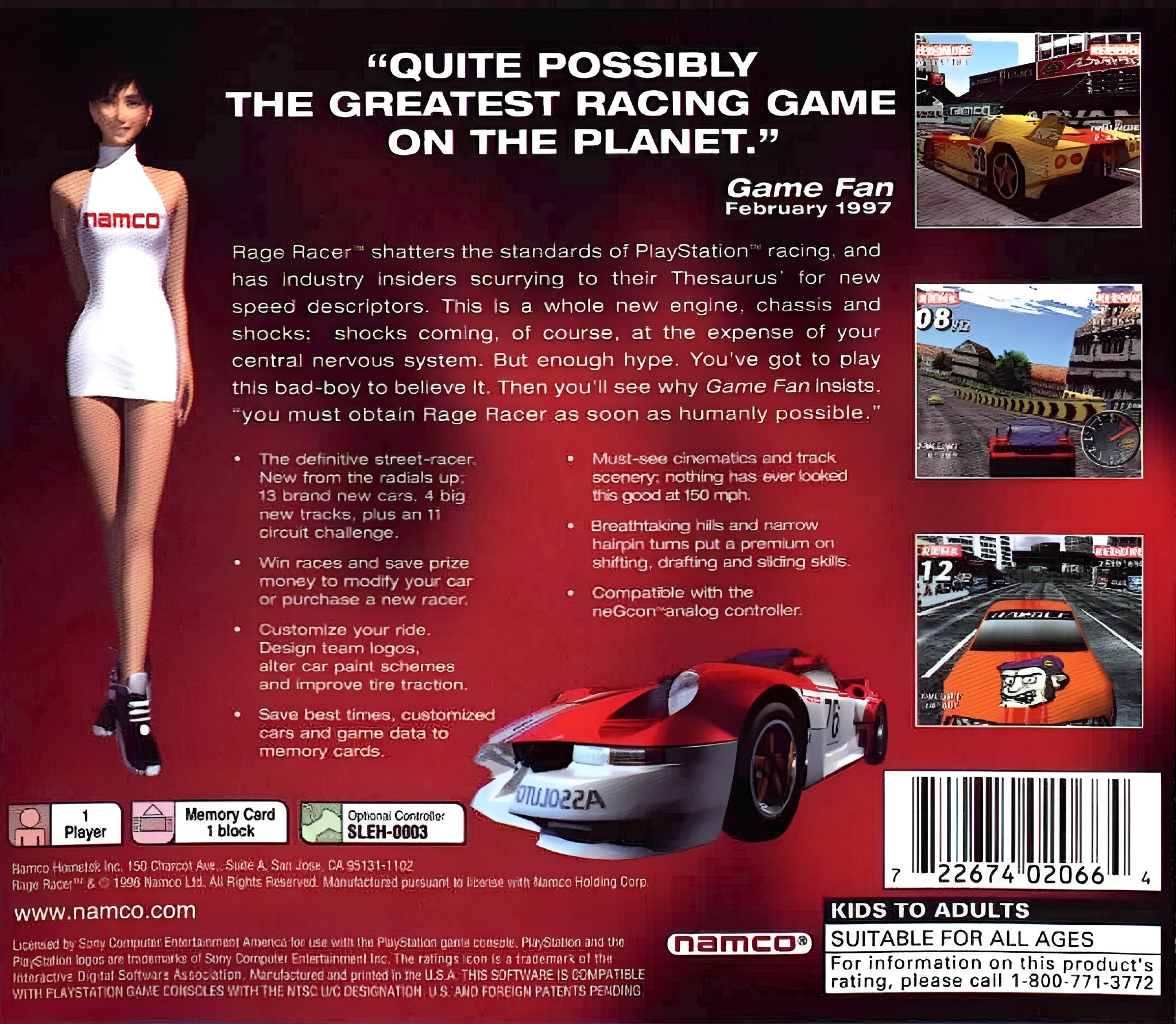 Rage Racer Playstation - Video Game - Used - CaveGamers - Image 2