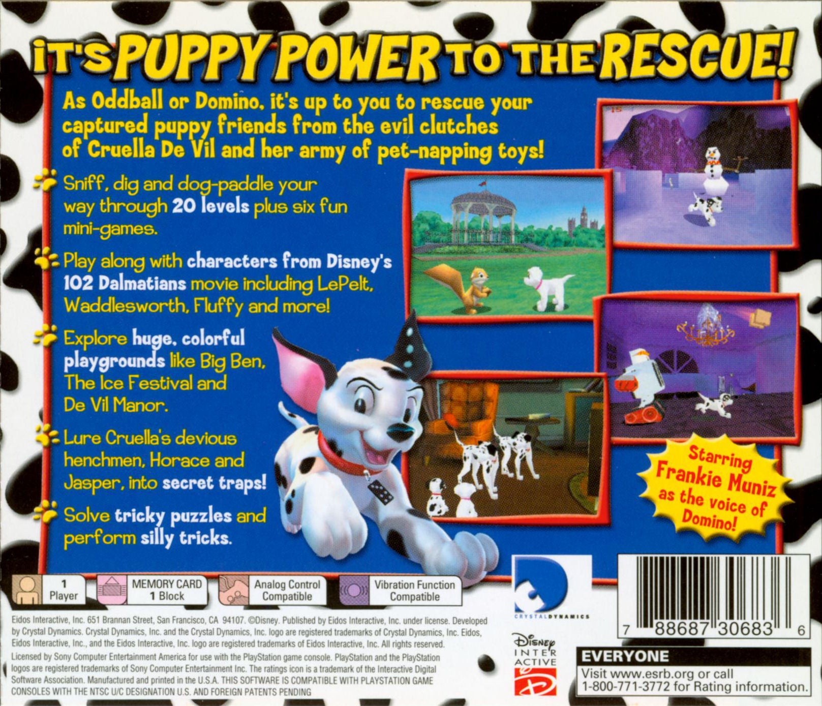 102 Dalmatians: Puppies to the Rescue Playstation - Video Game - Used - CaveGamers - Image 2