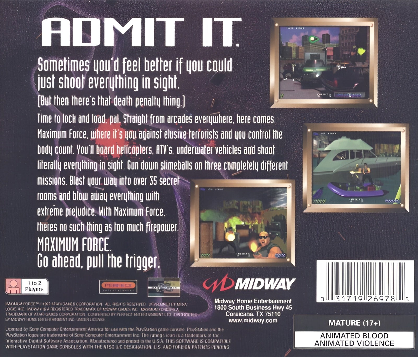Maximum Force: Pull The Trigger Playstation - Video Game - Used - CaveGamers - Image 2