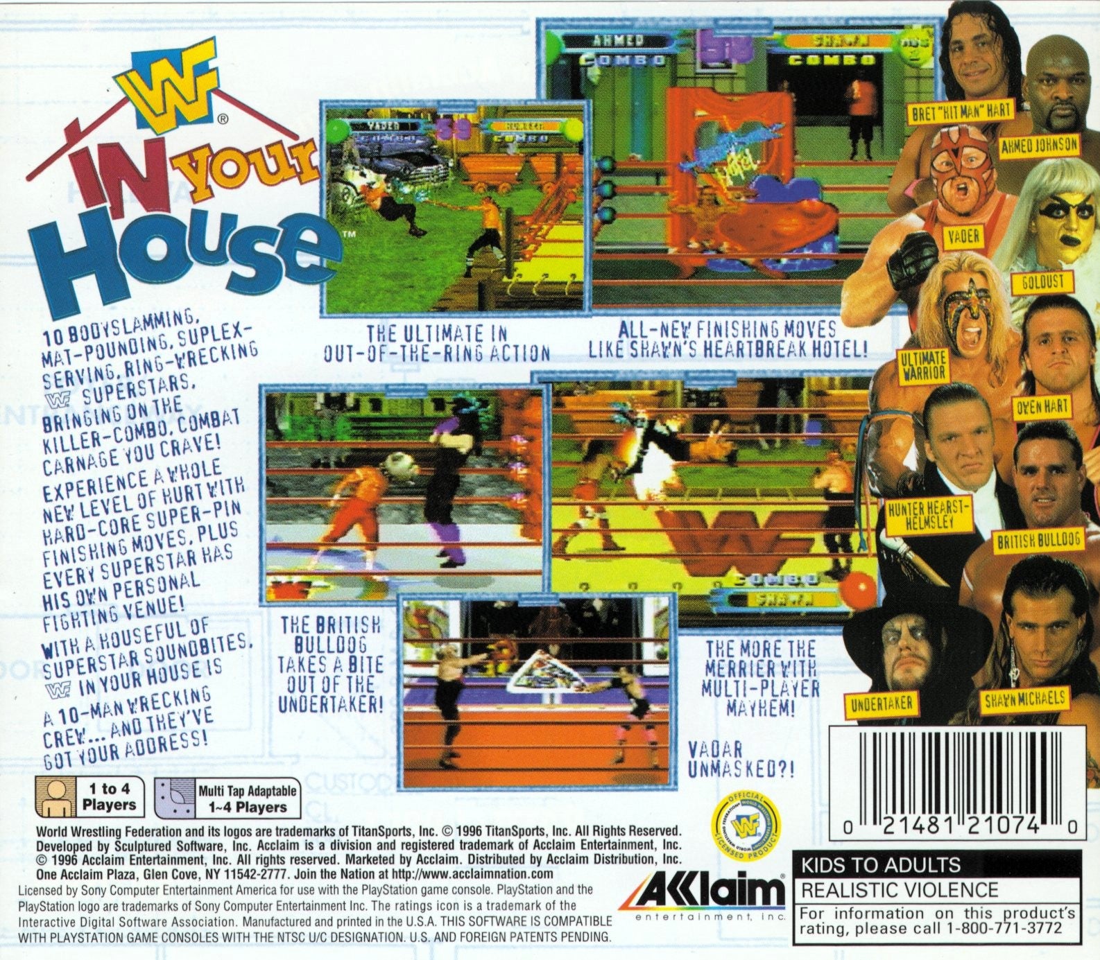 WWF In Your House Playstation - Video Game - Used - CaveGamers - Image 2