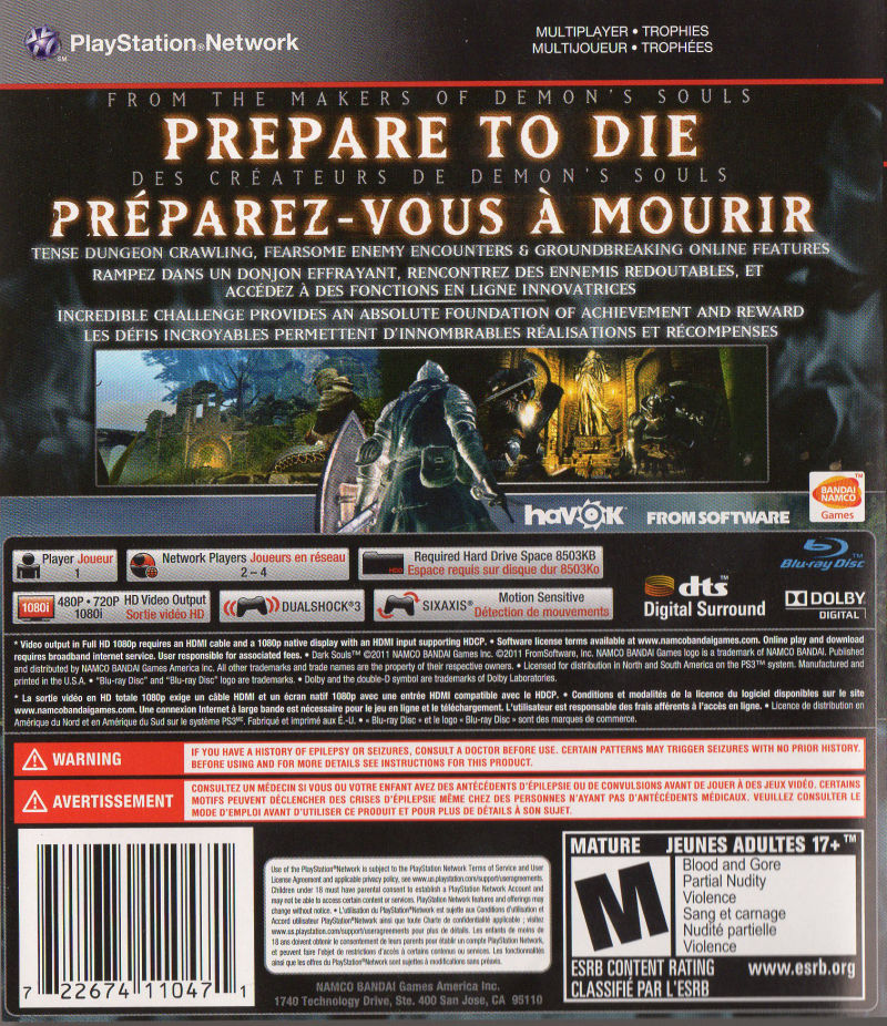 Dark Souls PS3 - Video Game - Used - CaveGamers - Image 2