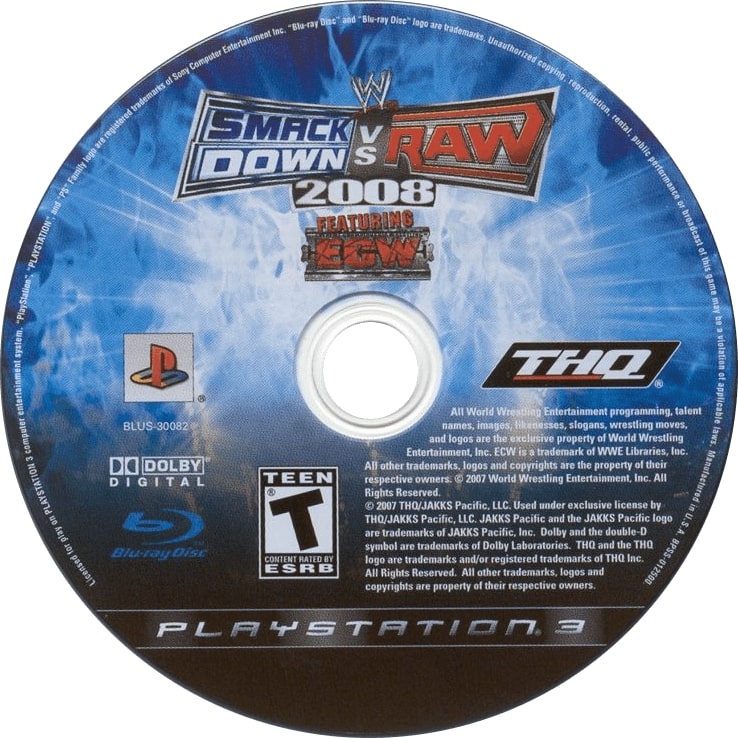 WWE SmackDown vs. Raw 2008 PS3 - Video Game - Used - CaveGamers - Image 3