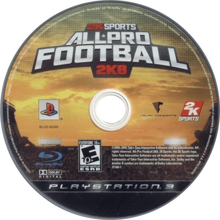 All Pro Football 2K8 PS3 - Video Game - Used - CaveGamers - Image 3