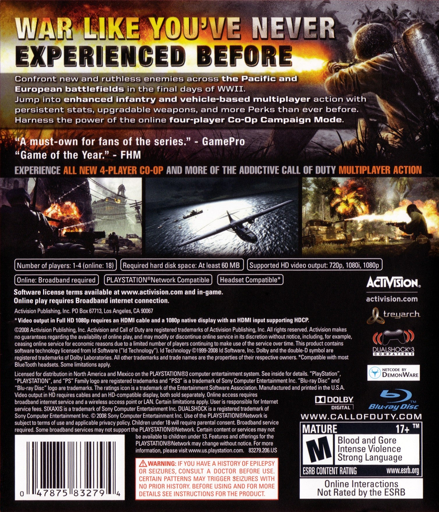 Call of Duty: World At War PS3 - Video Game - Used - CaveGamers - Image 2