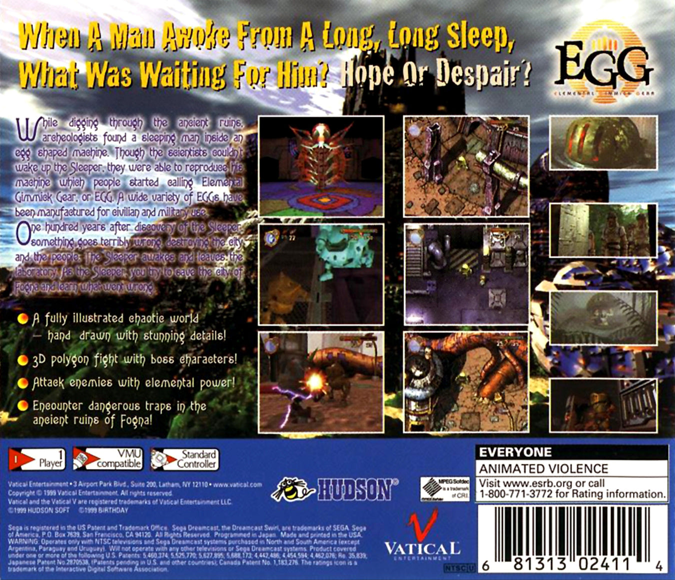 Elemental Gimmick Gear EGG DreamCast - Video Game - Used - CaveGamers - Image 2