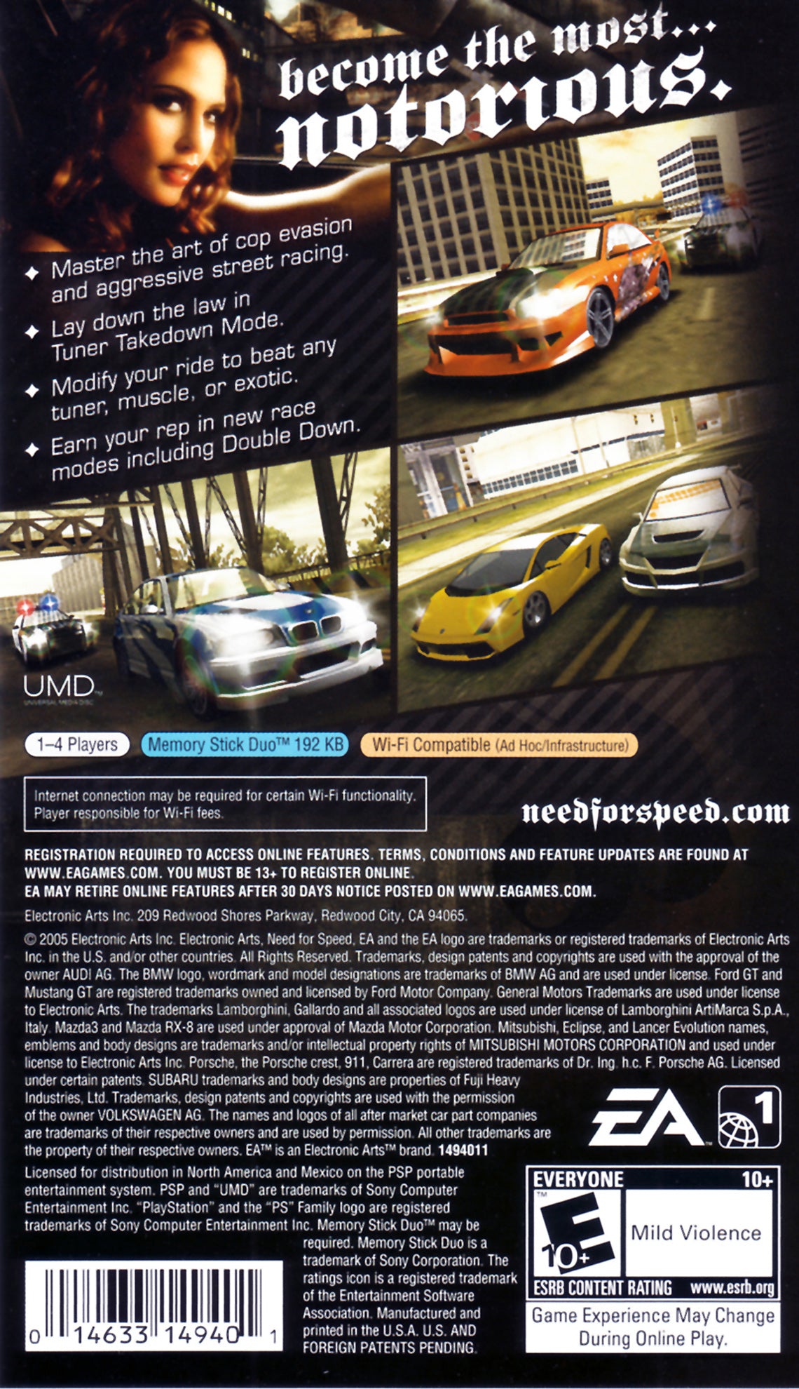 Need for Speed Most Wanted 5-1-0 PSP - Video Game - Used - CaveGamers - Image 2