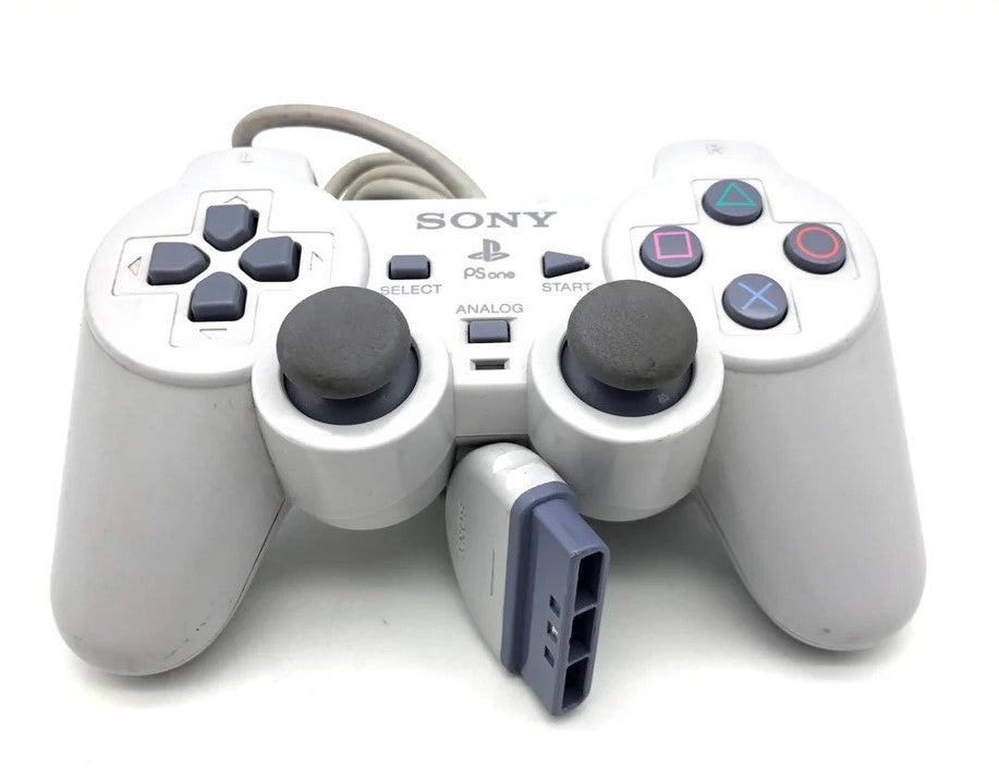 Playstation Dualshock Controller - White (PSone) - Video Game Accessory - Used - CaveGamers