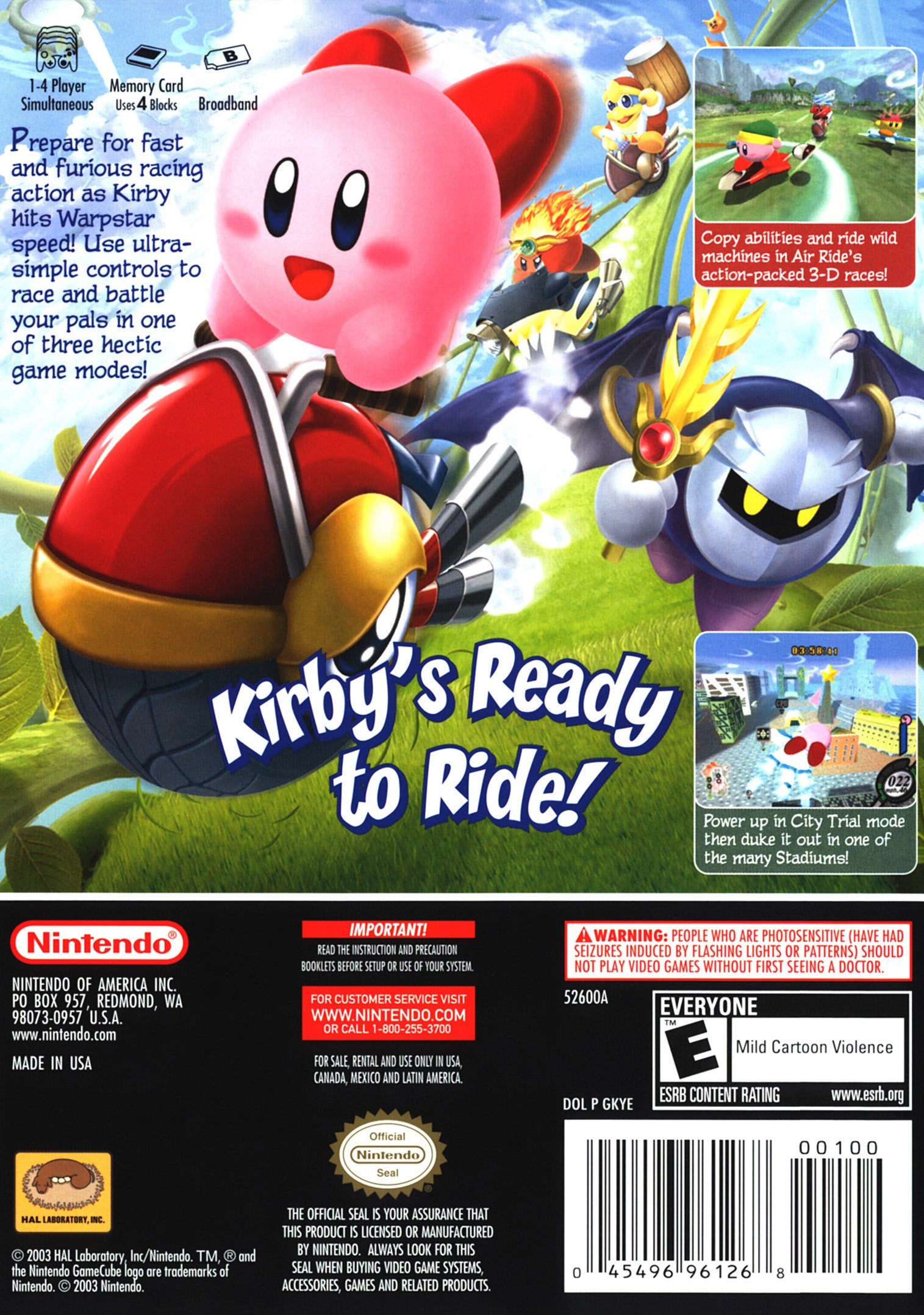 Kirby Air Ride GameCube - Video Game - Used - CaveGamers - Image 2