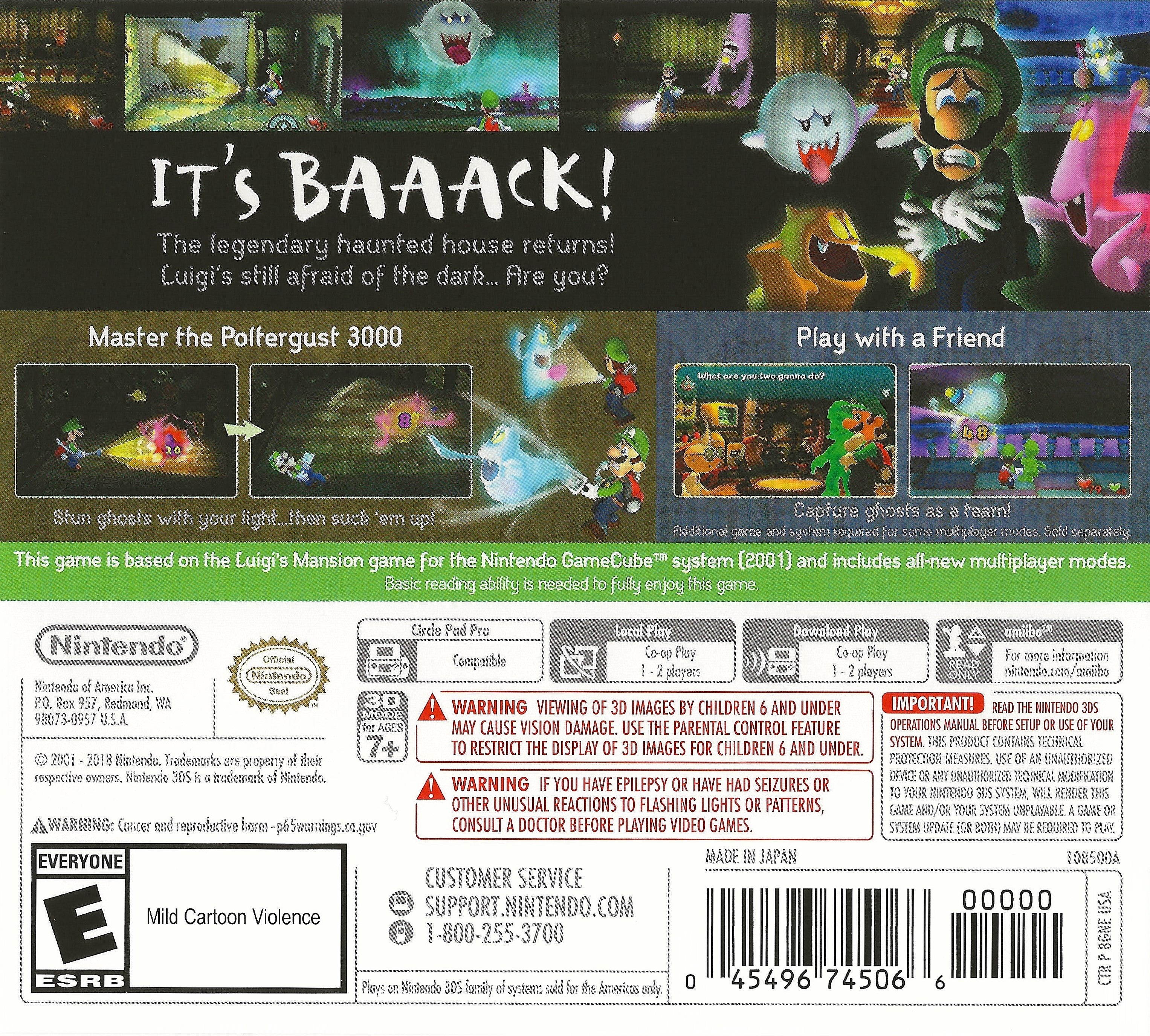 Luigi's Mansion 3DS - Video Game - Used - CaveGamers - Image 2
