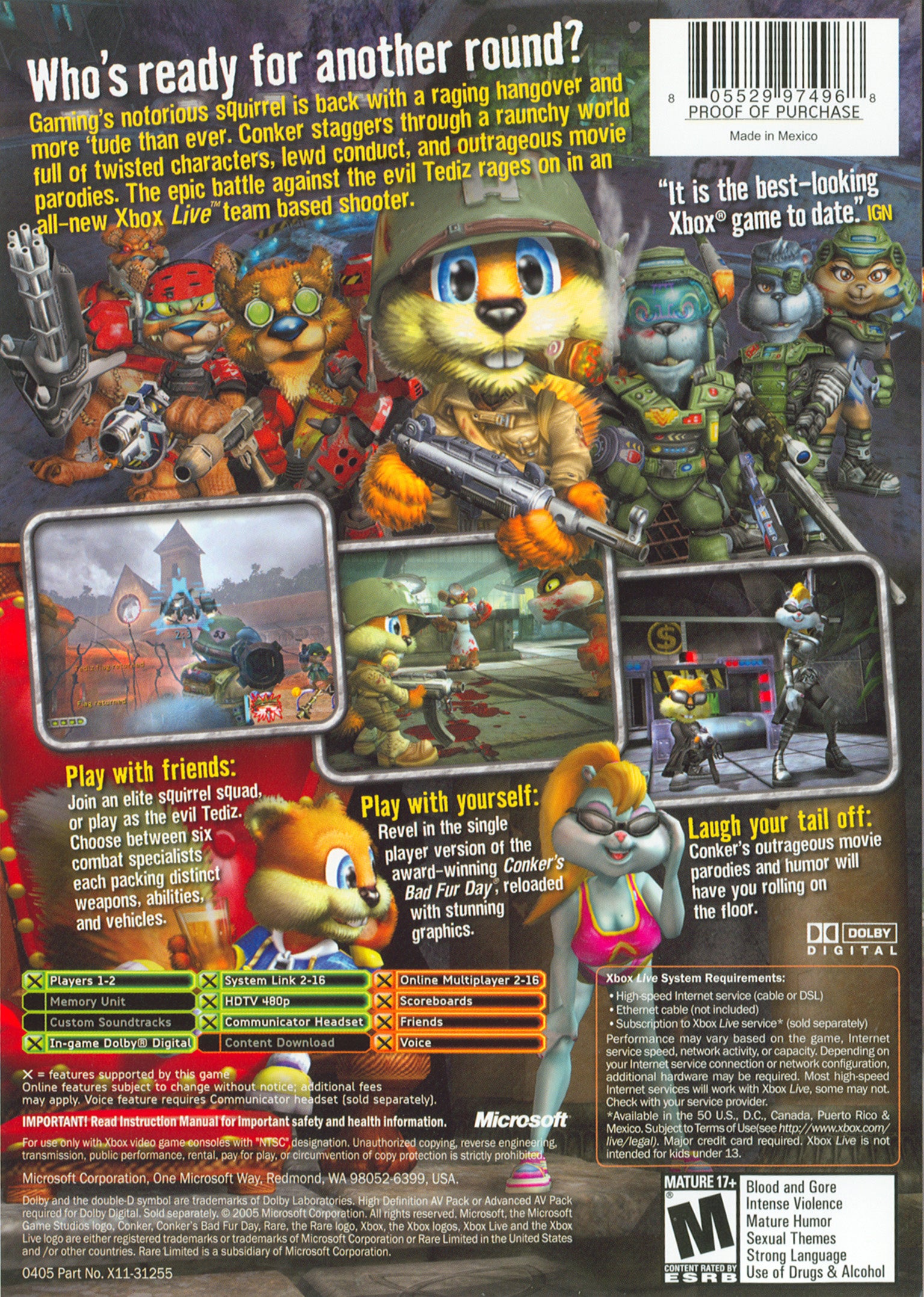 Conker: Live and Reloaded Xbox - Video Game - Used - CaveGamers - Image 2